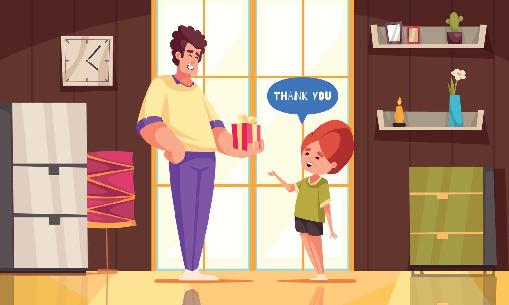 Well-Behaved Child Cartoon vector