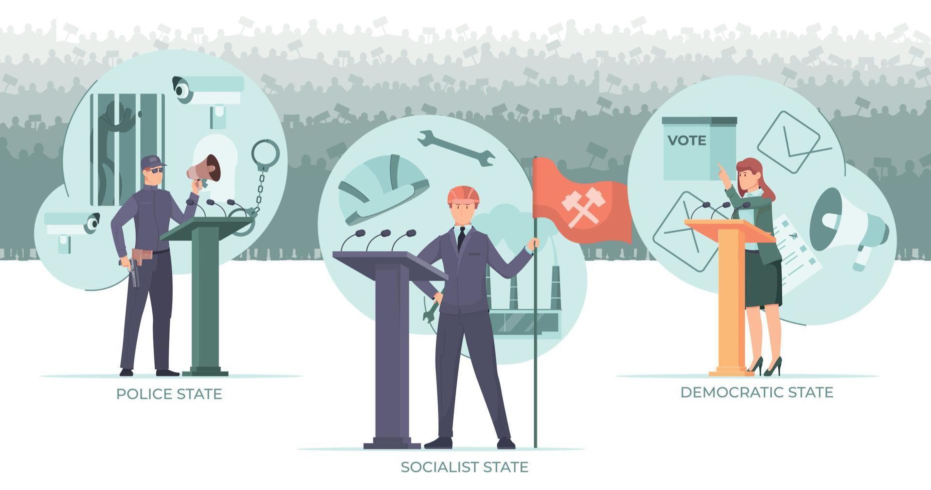 Government Types Background vector