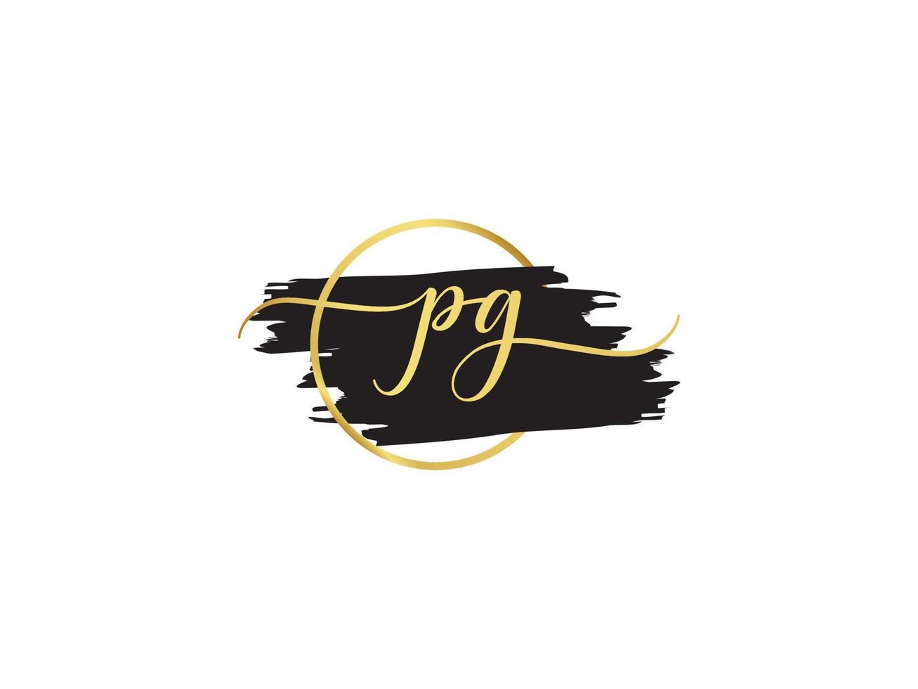 Creative Pg Signature Letter, Signature PG Luxury Fashion apparel Logo vector