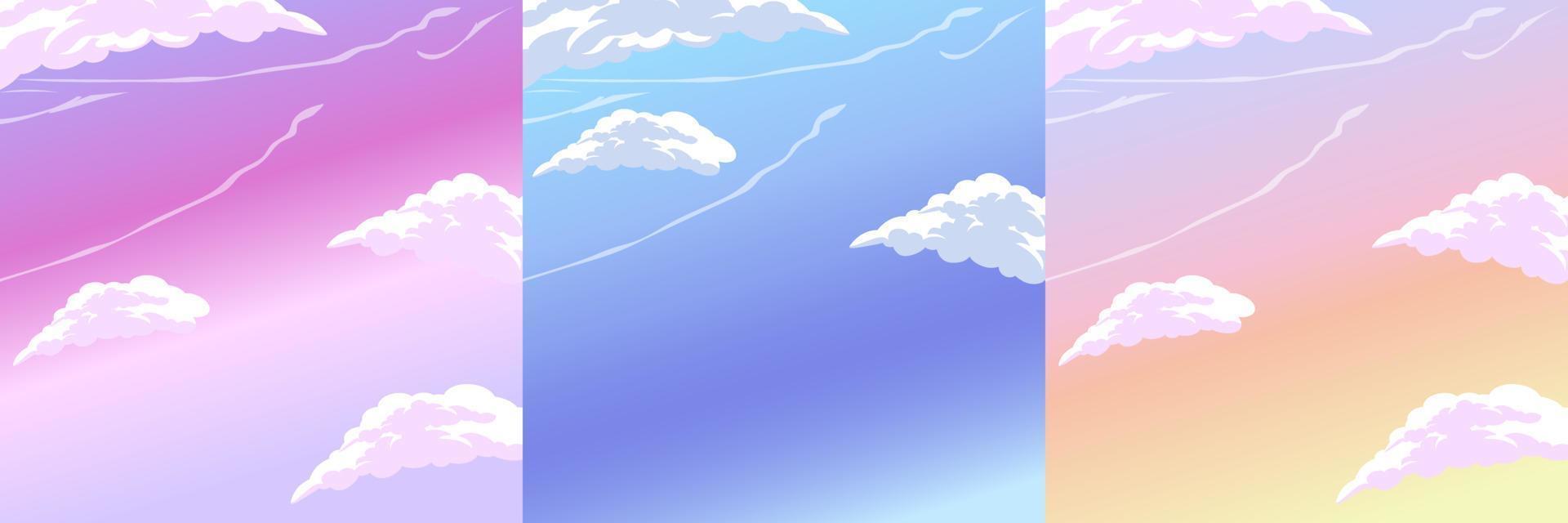 fondo de cielo con nubes. vector