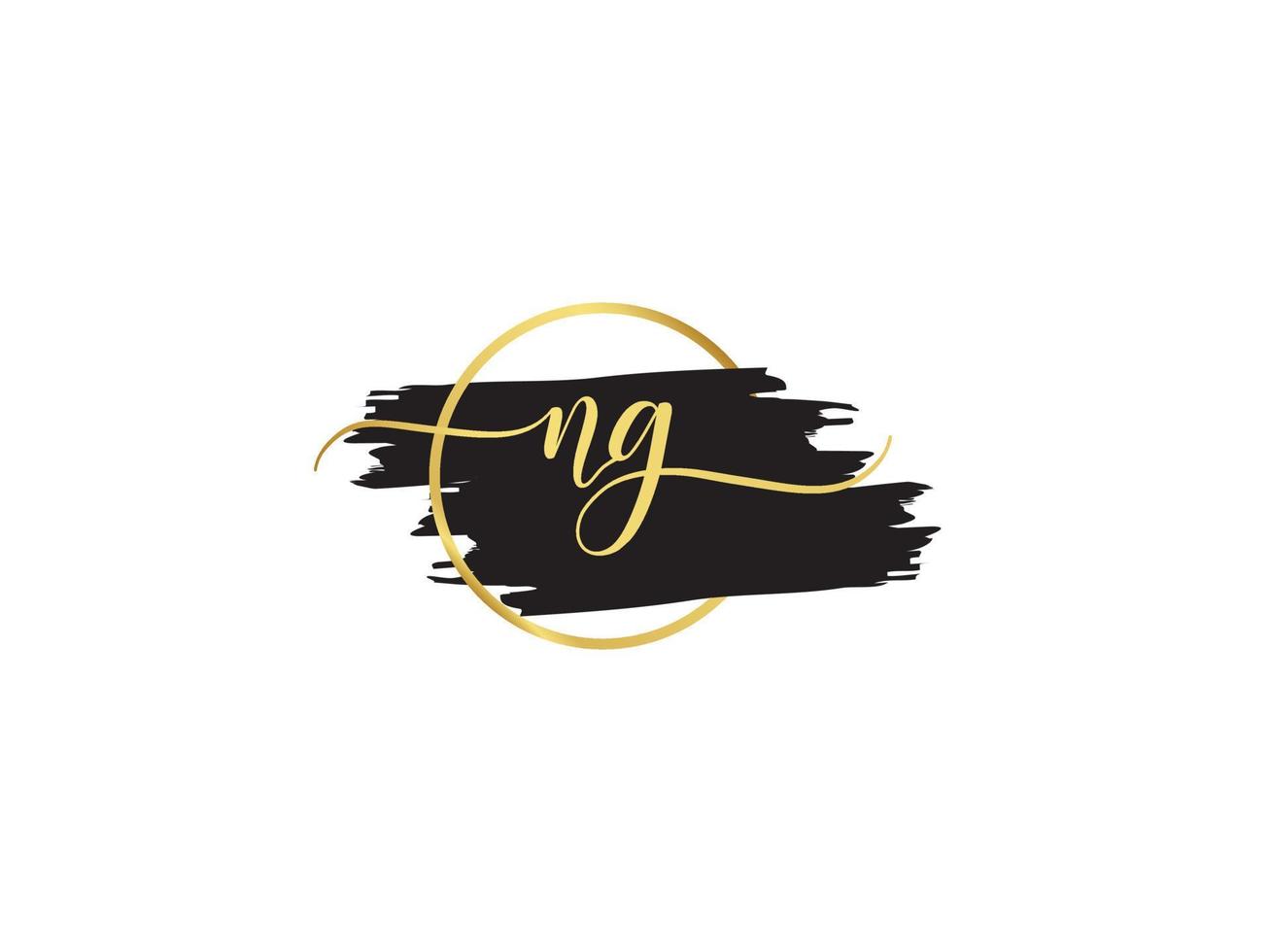 Abstract Ng Logo Icon, Luxury NG Signature Business Logo Letter vector