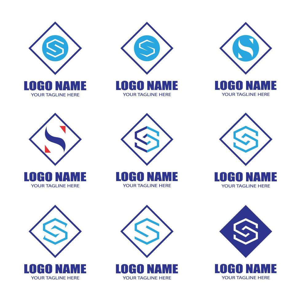 Business corporate S letter logo design vector
