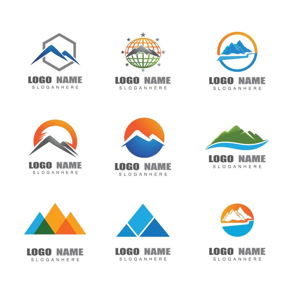 Mountain illustration logo vector and symbol design