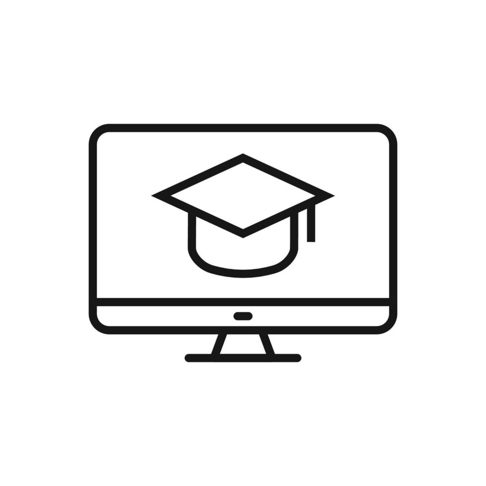 Editable Icon of Online Course, Vector illustration isolated on white background. using for Presentation, website or mobile app