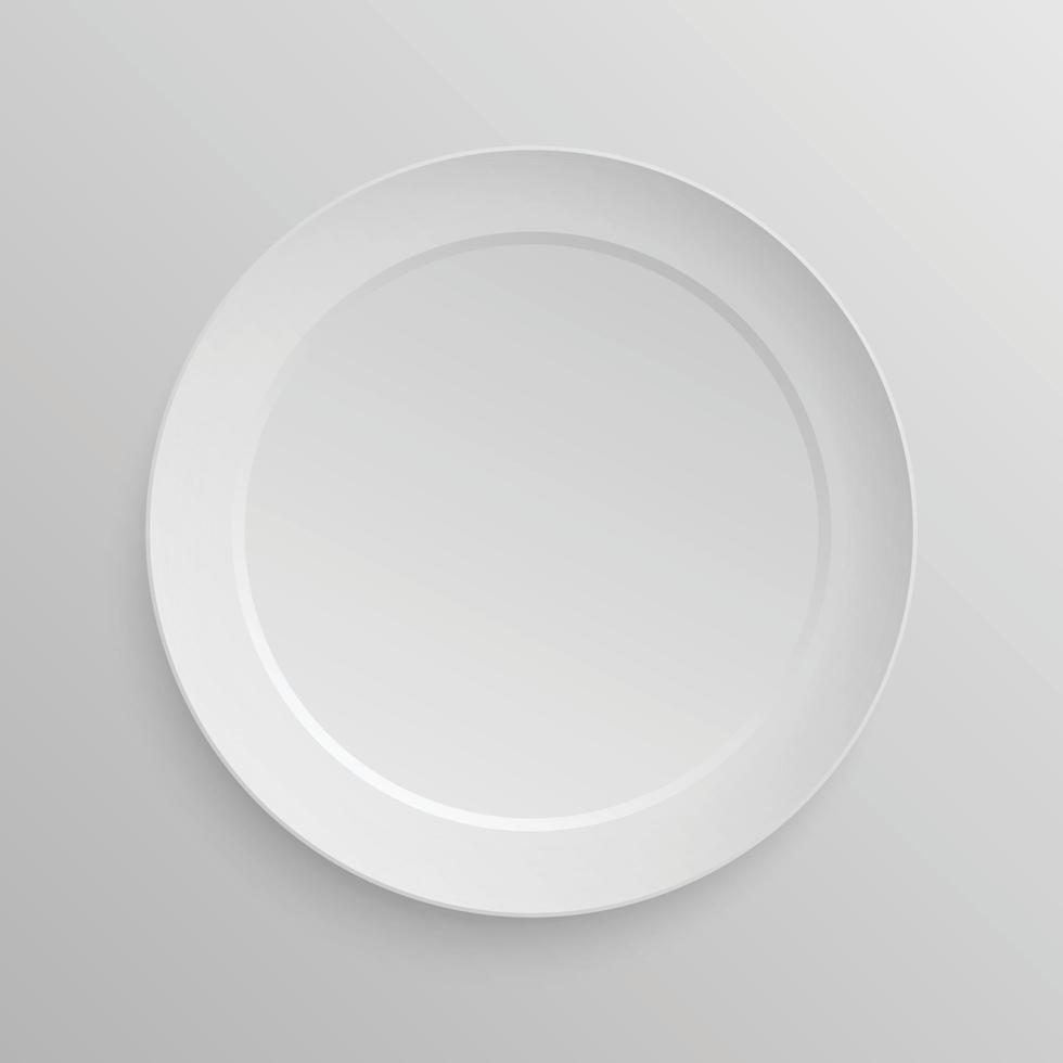 white dish plate vector