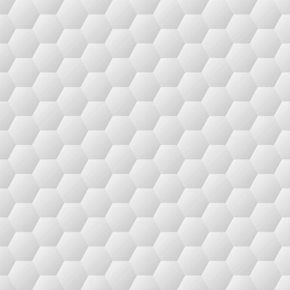 Seamless hexagons white wall texture vector