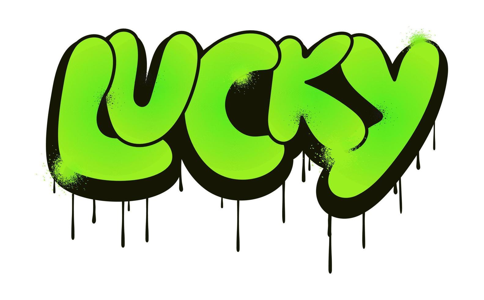 Lucky urban street graffiti style vector illustration