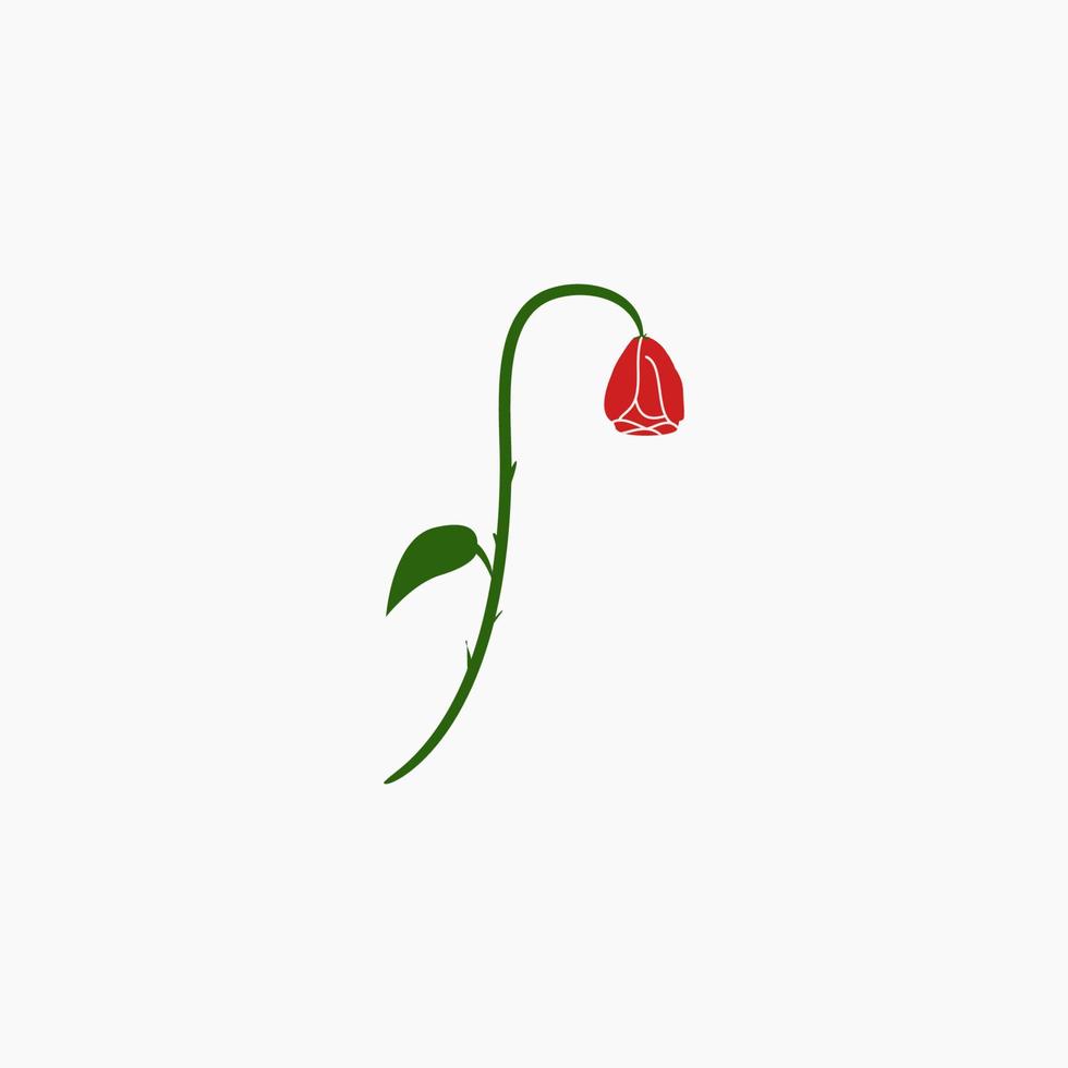 wilted flower emoticon flat illustration vector
