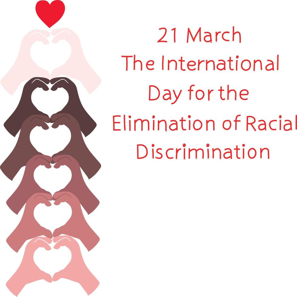 The International Day for the Elimination of Racial Discrimination Vector illustration.