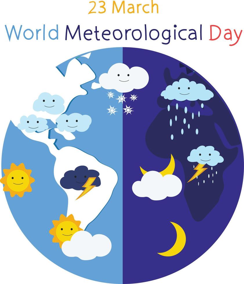 world meteorological day Vector illustration.