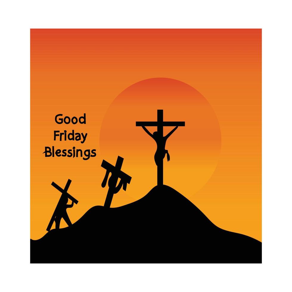 happy good friday. Good Friday Blessings Vector