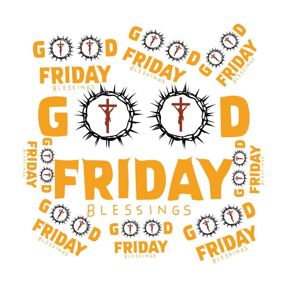 happy good friday. Good Friday Blessings Vector