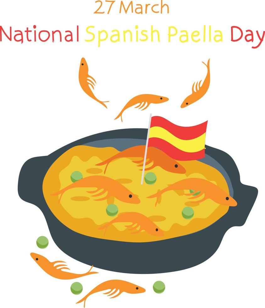 National Spanish Paella Day vector