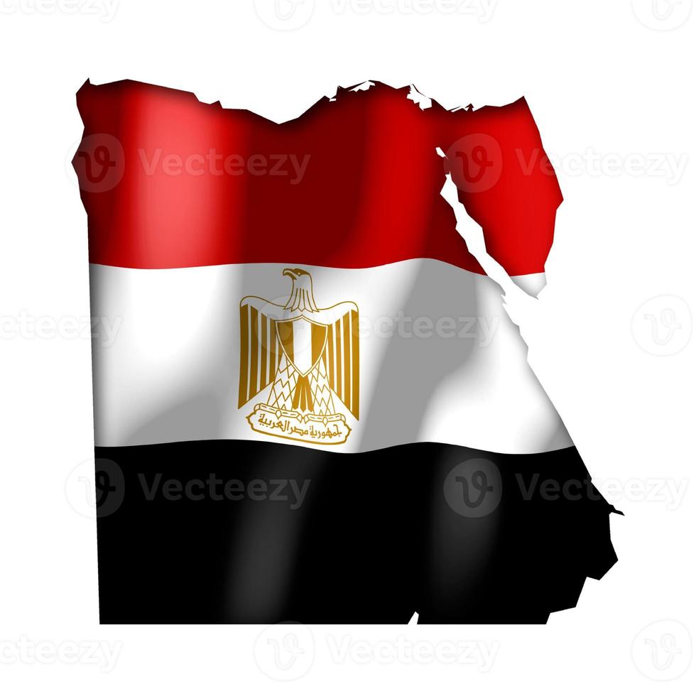 Egypt - Country Flag and Border on White Background photo