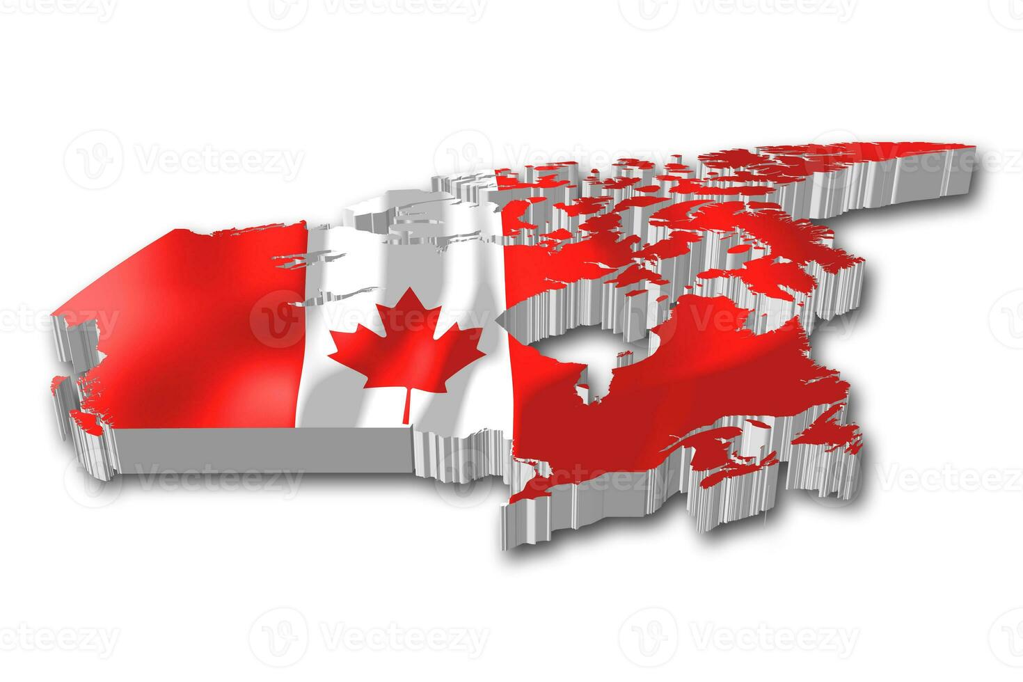 Canada - Country Flag and Border on White Background photo