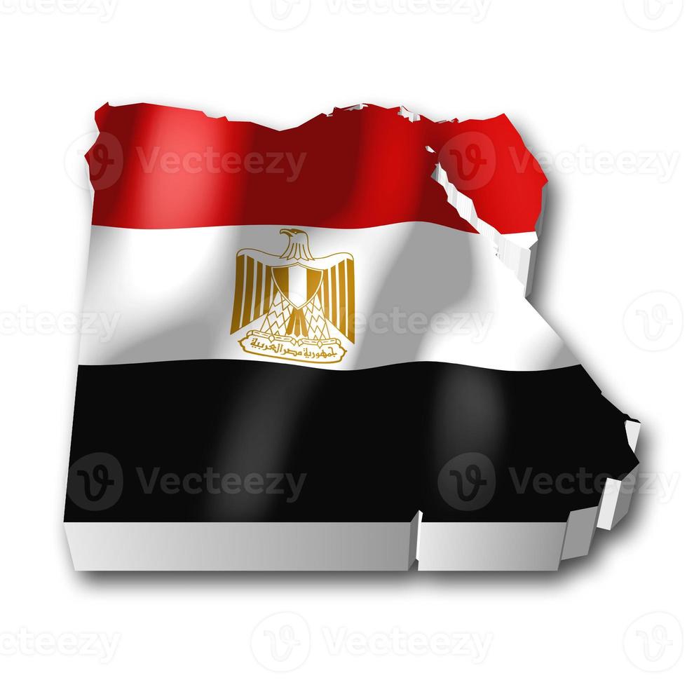 Egypt - Country Flag and Border on White Background photo