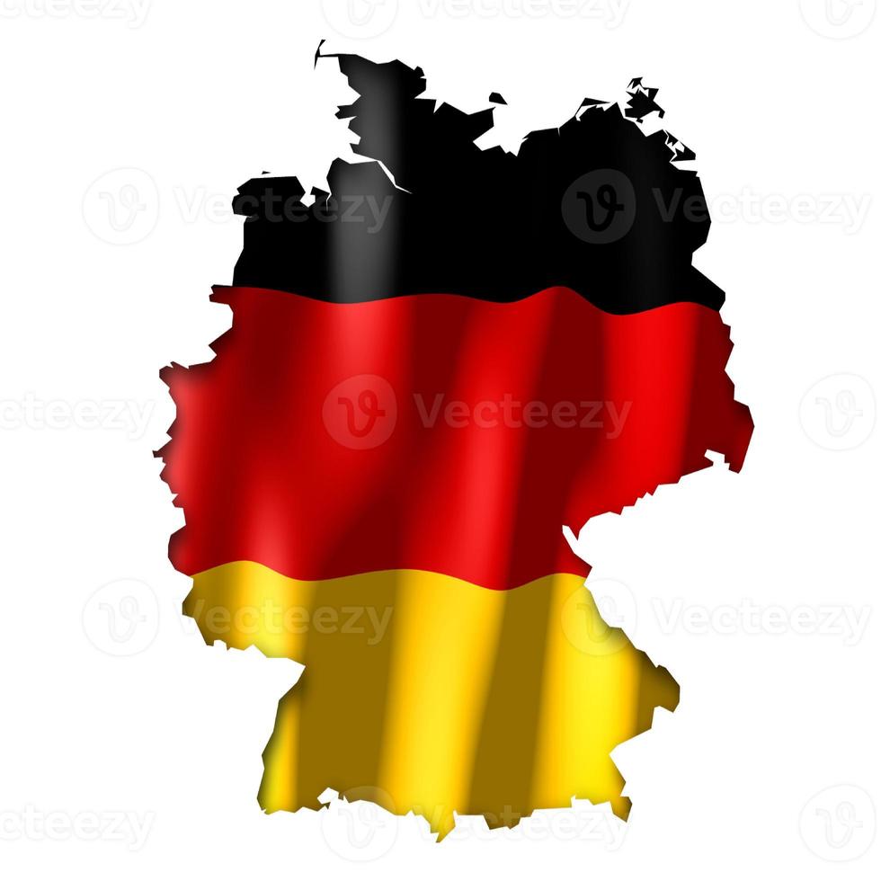 Germany - Country Flag and Border on White Background photo