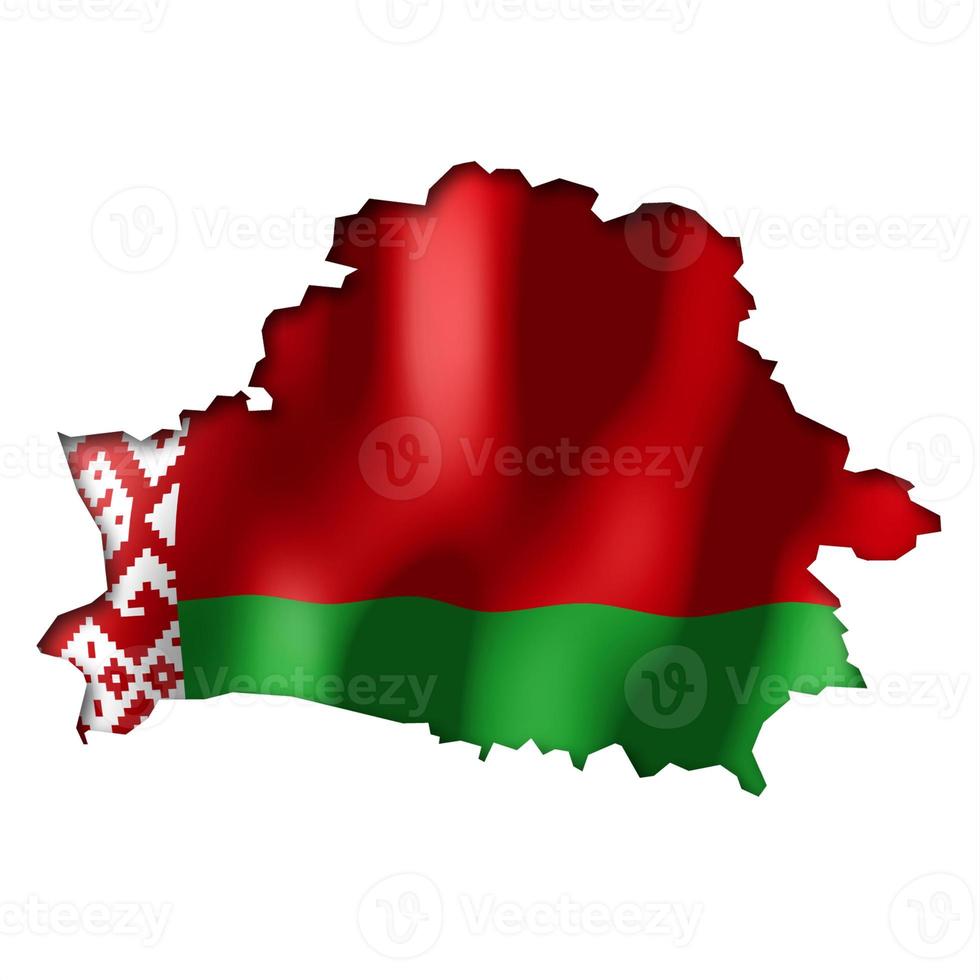 Belarus - Country Flag and Border on White Background photo