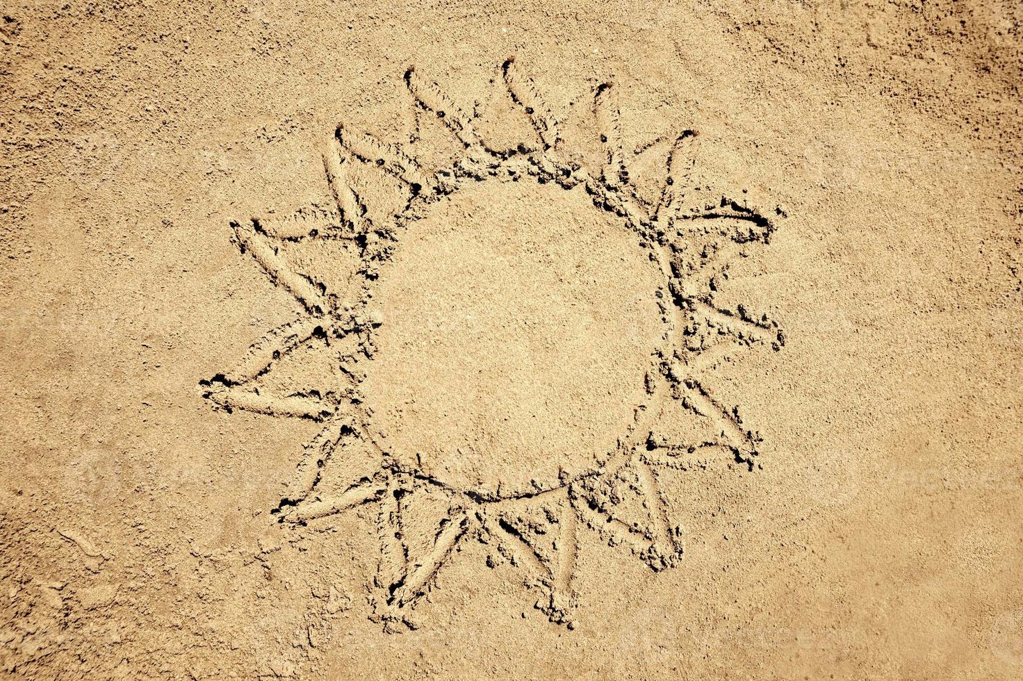 Sun Drawing on Sand - View From the Above photo