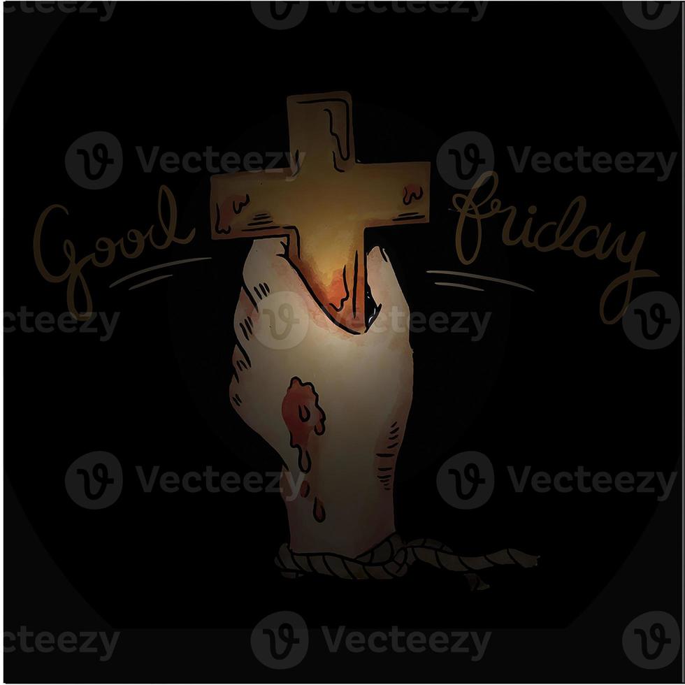 Good Friday christian jesus silhouette background sunset photo