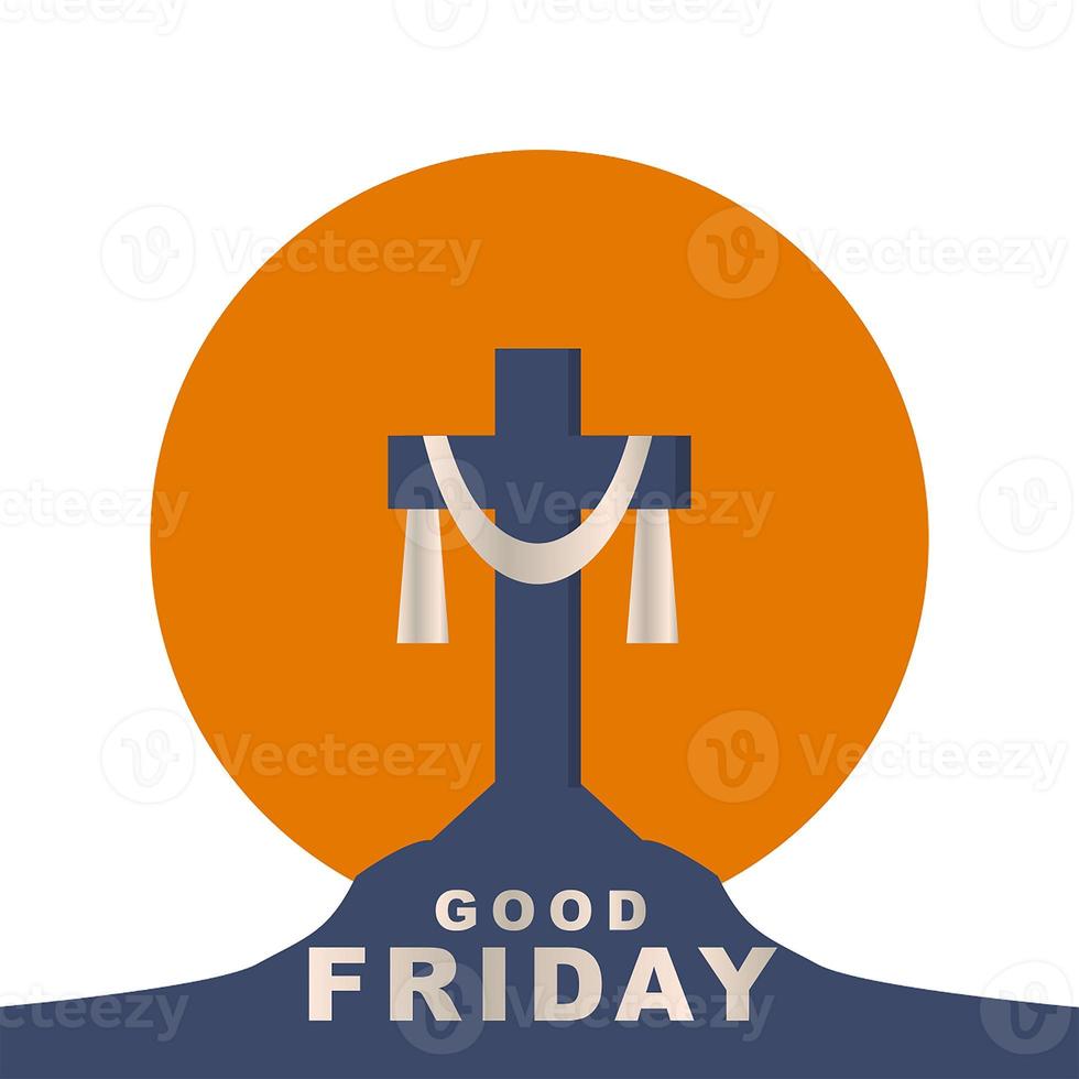 Good Friday christian jesus silhouette background sunset photo