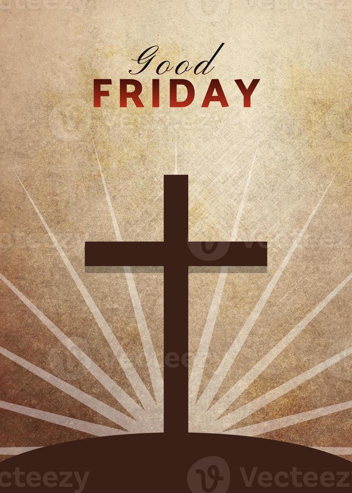 Good Friday christian jesus silhouette background sunset photo