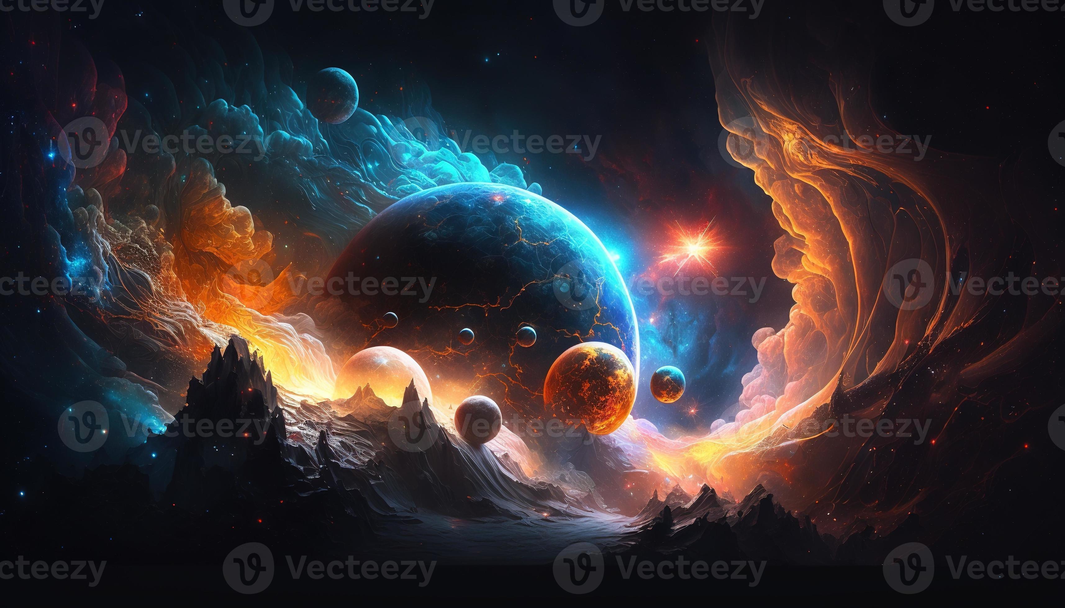 cosmic world background 8k fantasy artwork generative ai art 21923953