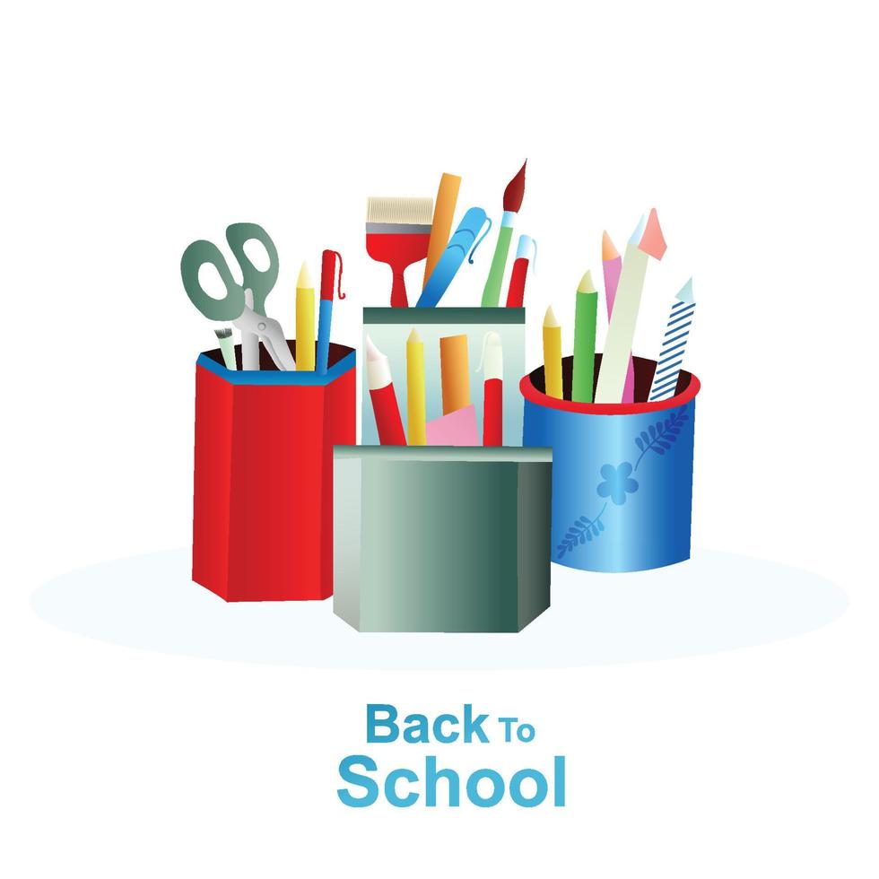 Illustration back to school education background vector