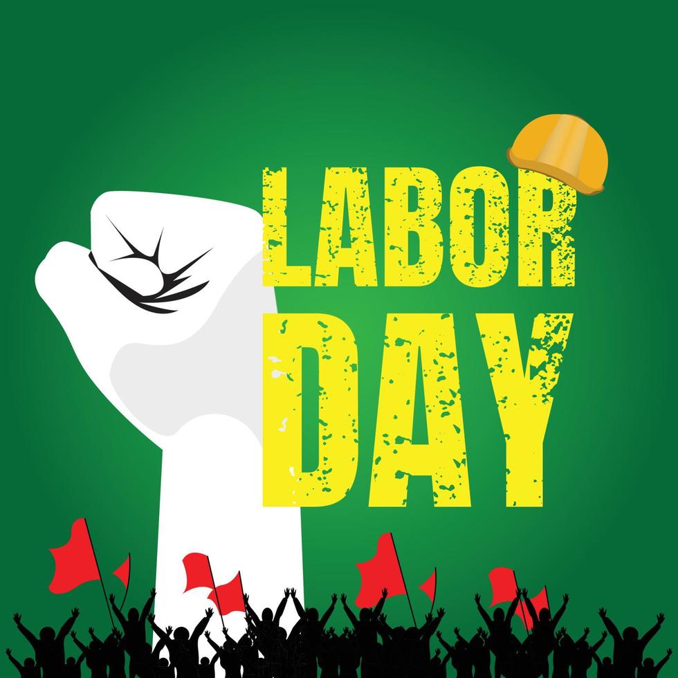 Free vector texture labor day templete or 1st may labour day vector art