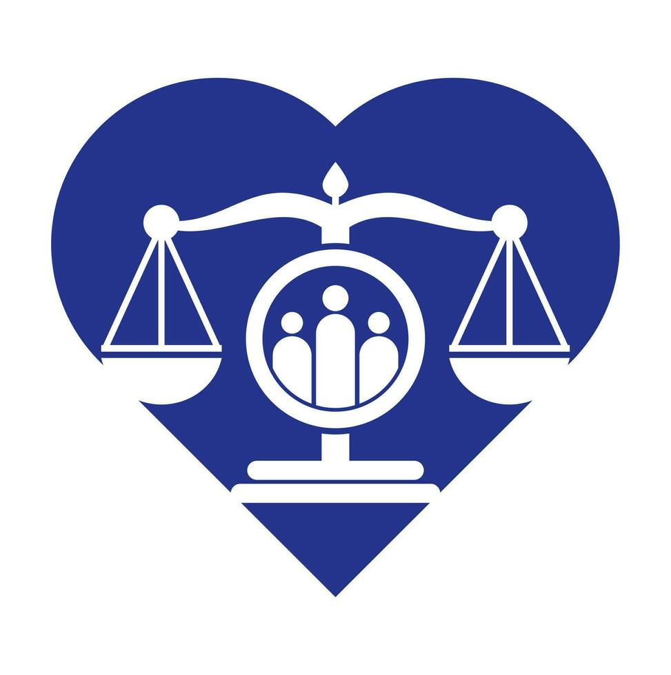 Justice people logo design vector. Law firm and people logo icon template design. vector