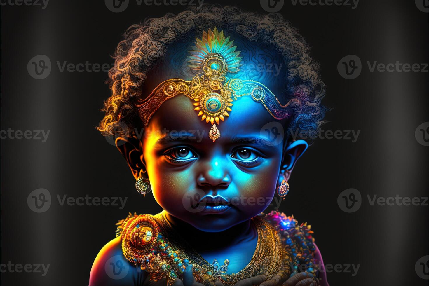 Kid Baby murugan god Kartikeya colorful Generative AI 21924393 ...