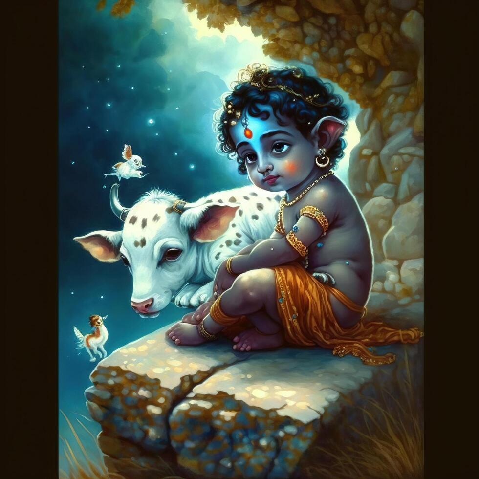 Baby Krishna Stock Photos, Images and Backgrounds for Free Download