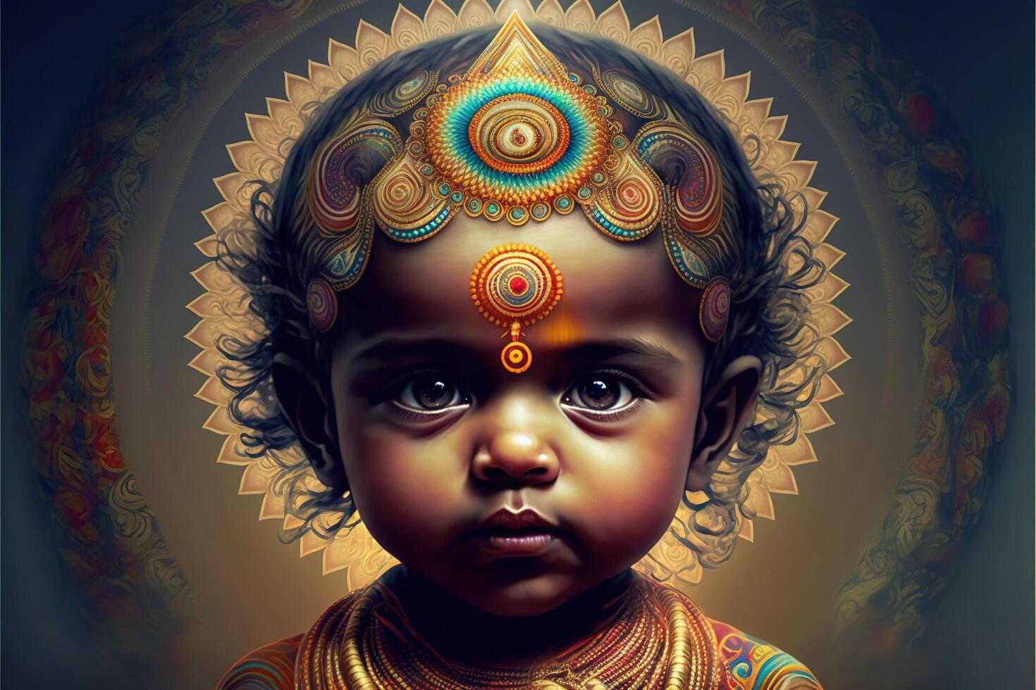 Kid Baby murugan god Kartikeya colorful Generative AI 21924501 ...