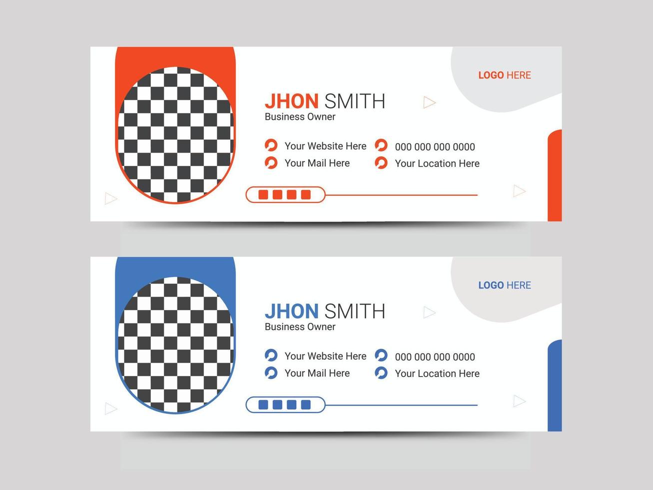 Vector email signature design template design