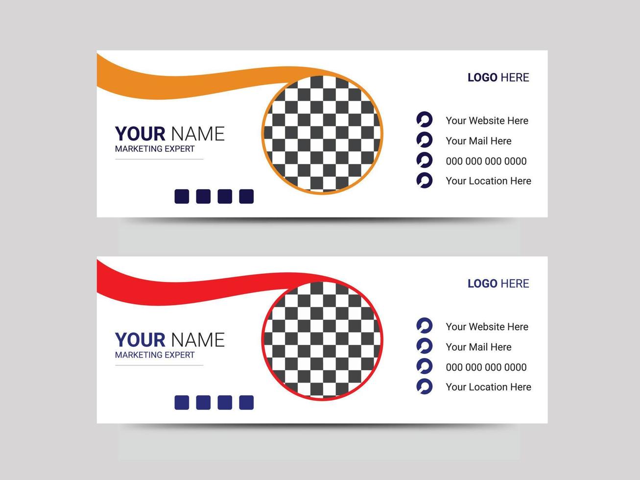 Vector email signature design template design