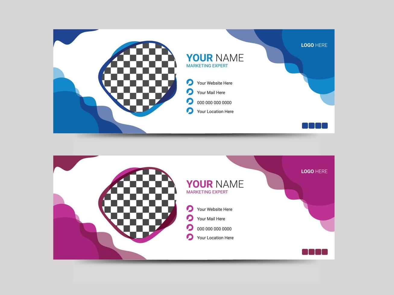 Vector email signature design template design