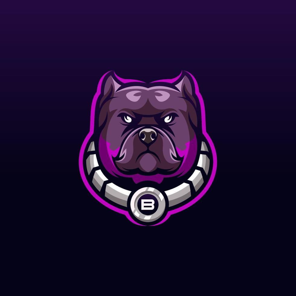 buldog logo diseño vector