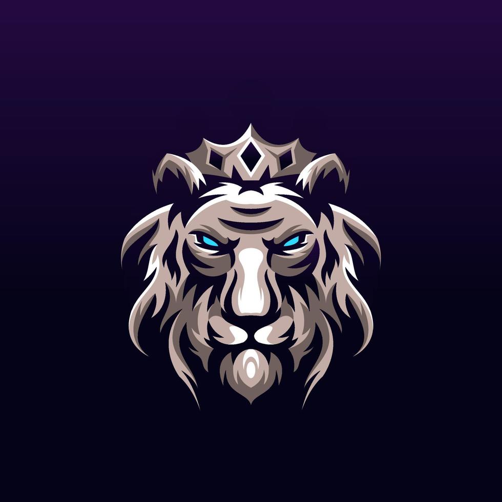 diseño del logotipo del rey león vector