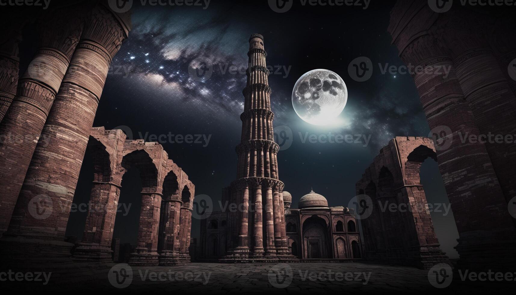 Qutub Minar indian monuments Illustration photo