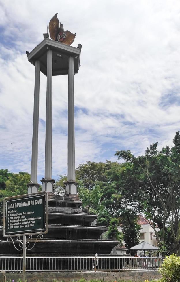 Tulungagung, Jawa timur, Indonesia, 2023 - the central square monument in the middle of the city of Tulungagung photo