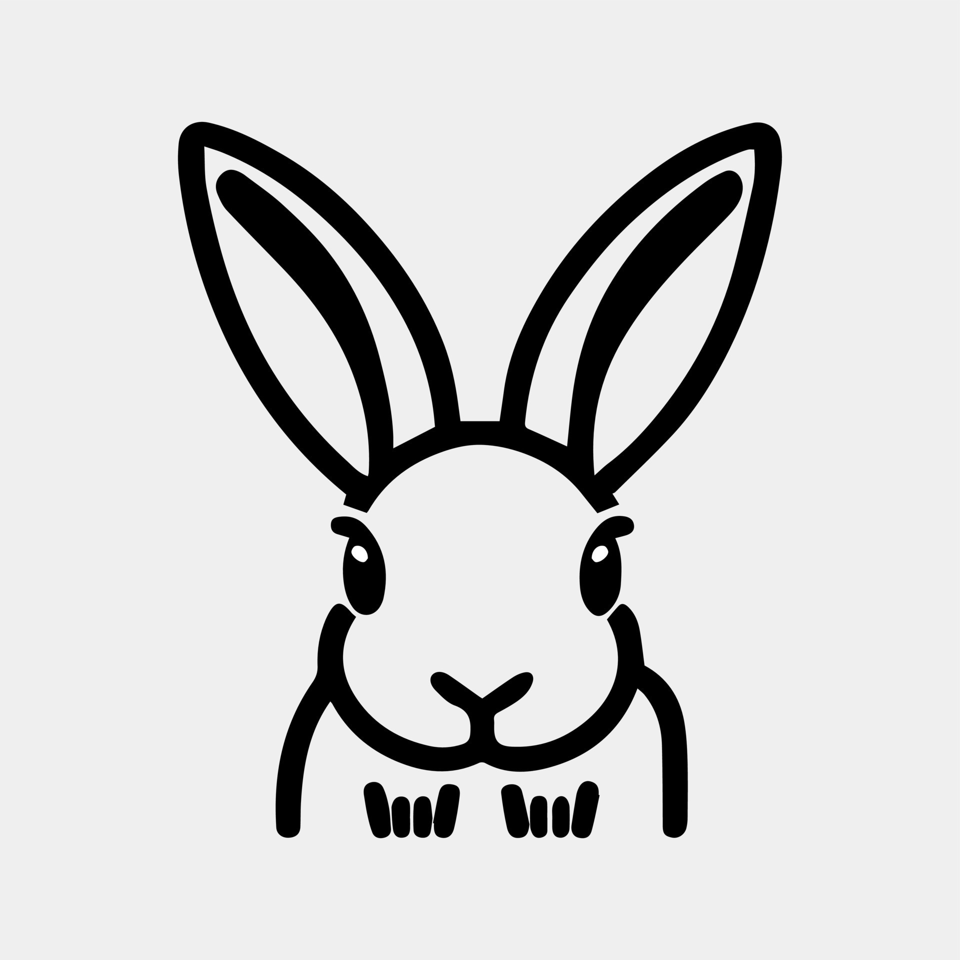 Rabbit head logo icon symbol head vector 21925486 Vector Art at Vecteezy