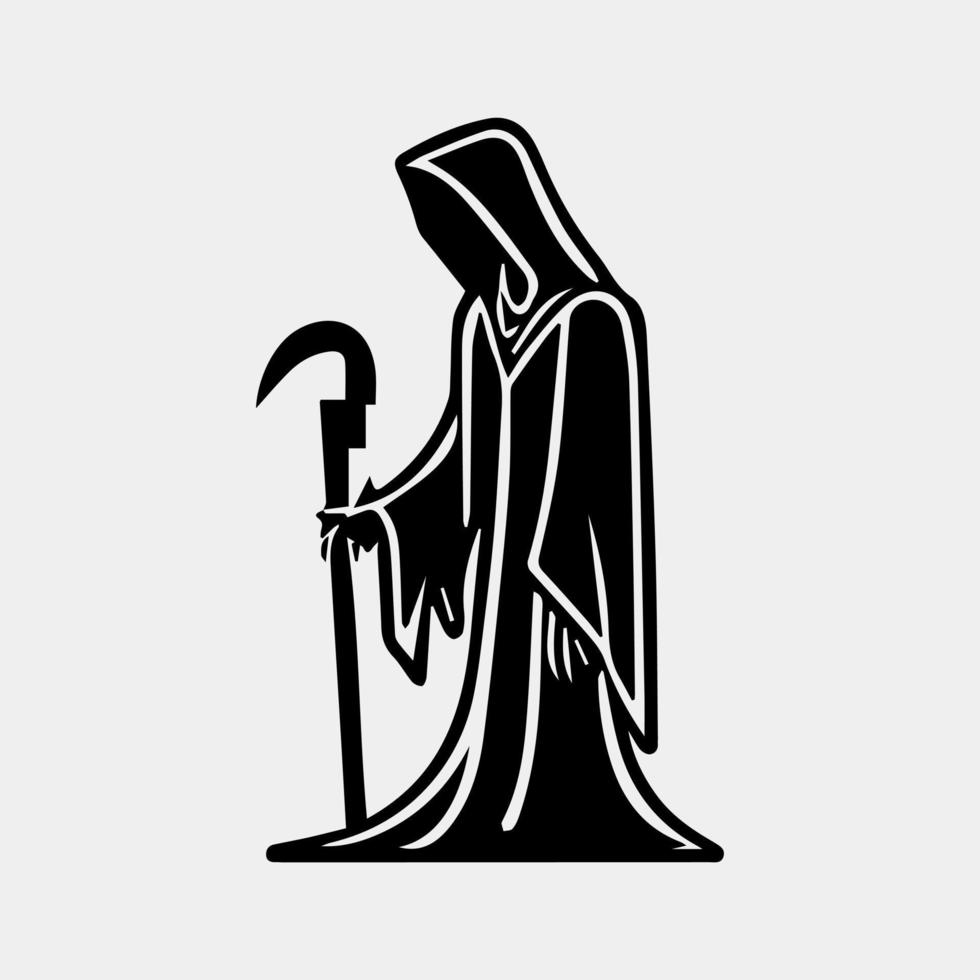 Cartoon Grim Reaper vector design tattoo