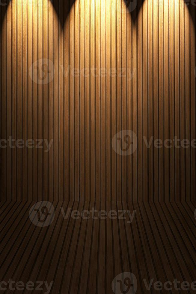Wooden floor and wall photo
