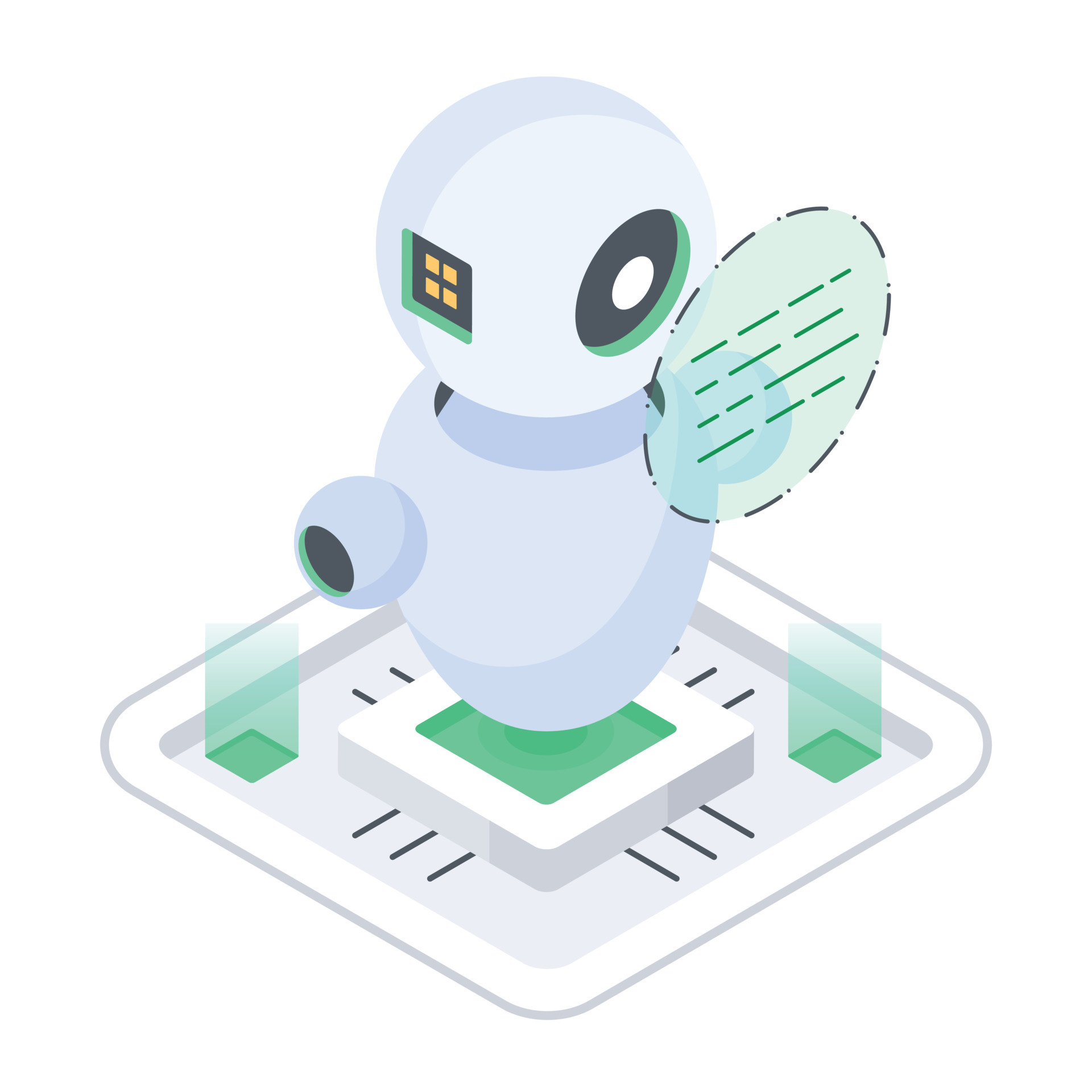 Trendy Learning Robot 21925631 Vector Art at Vecteezy