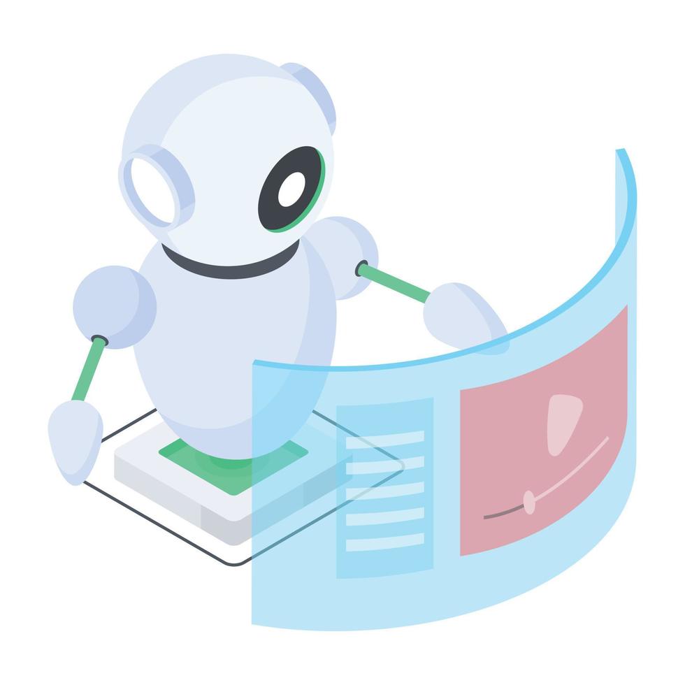 Trendy VR Robot vector