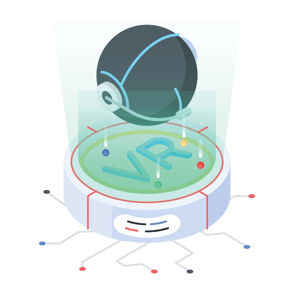 Trendy Virtual Assistant vector