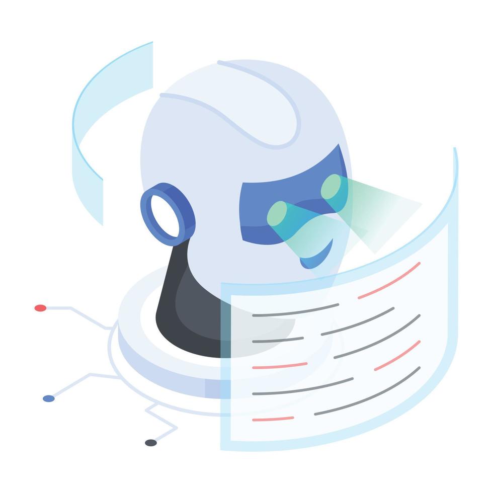 Trendy Smart Robot vector