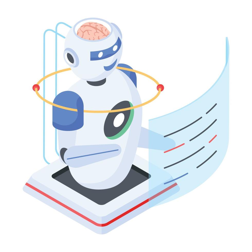 Trendy Robot Programming vector