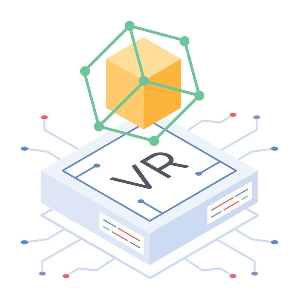 Trendy VR Modelling vector