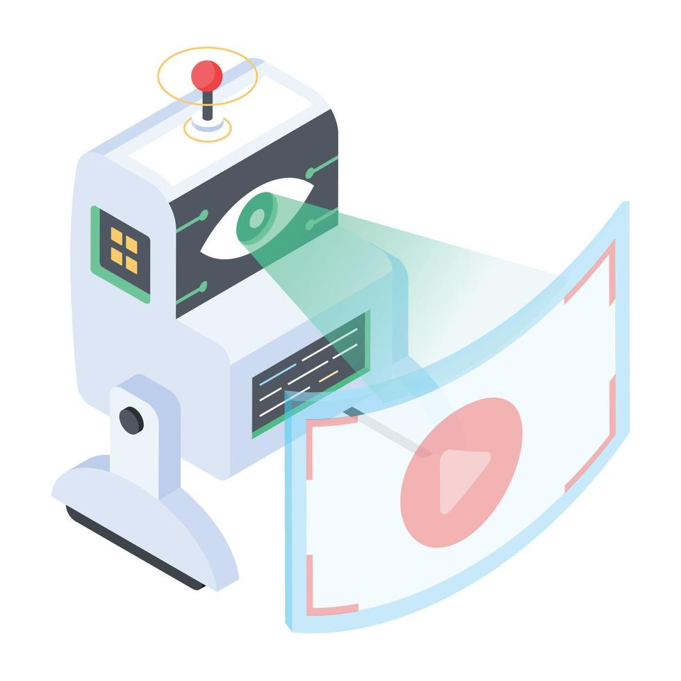 Trendy Camera Robot vector